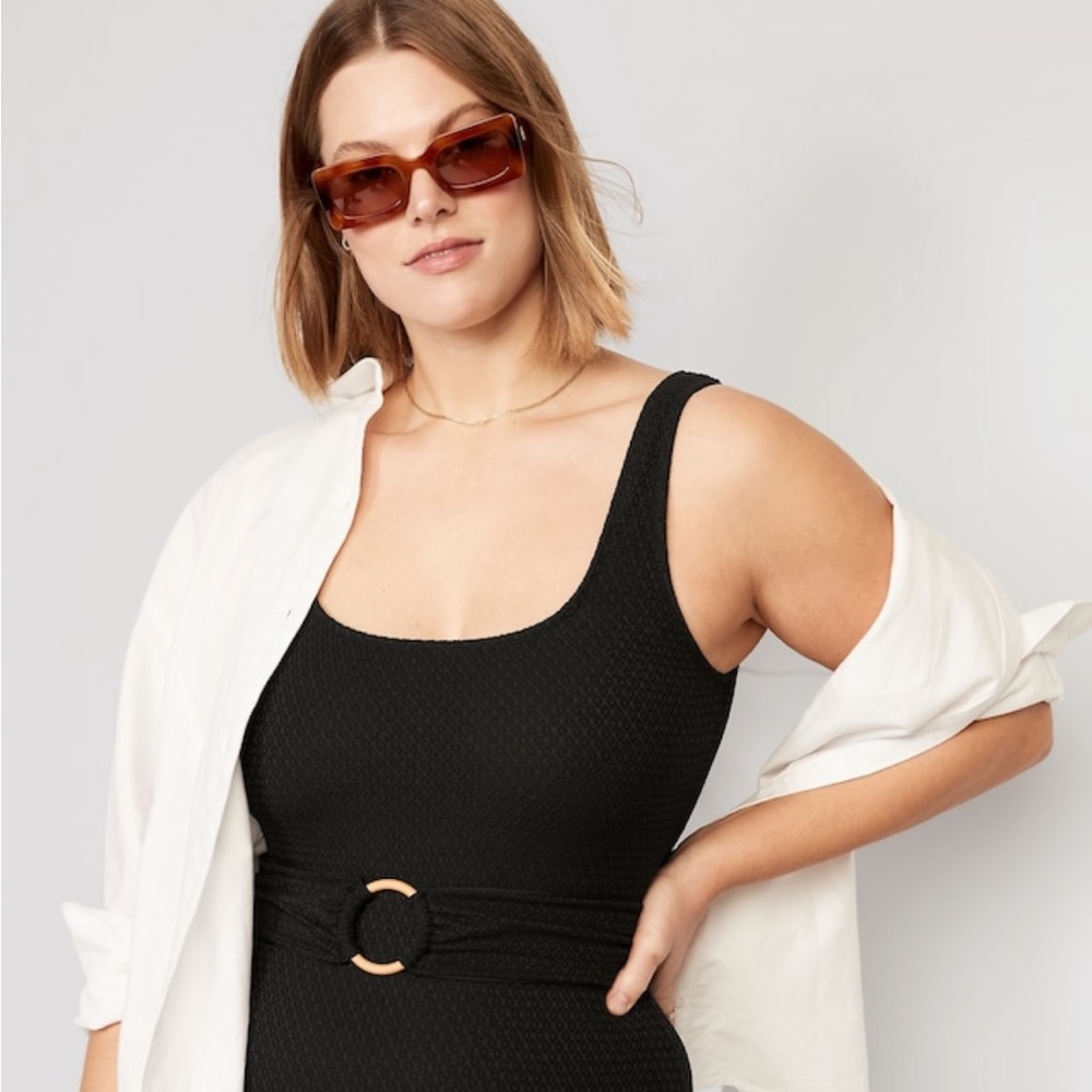 Belted Crochet One-Piece Swimsuit for Women. Brand new with tags!